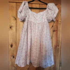 JessaKae Blush Floral Mini Dress, Ballet-Style